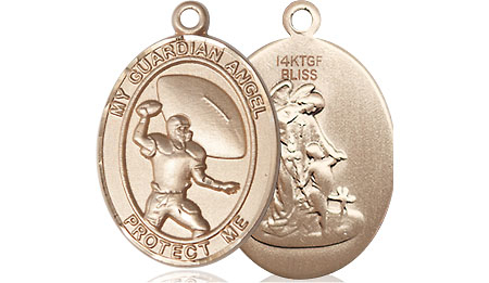 14kt Gold Filled Guardian Angel Track&amp;Field Medal