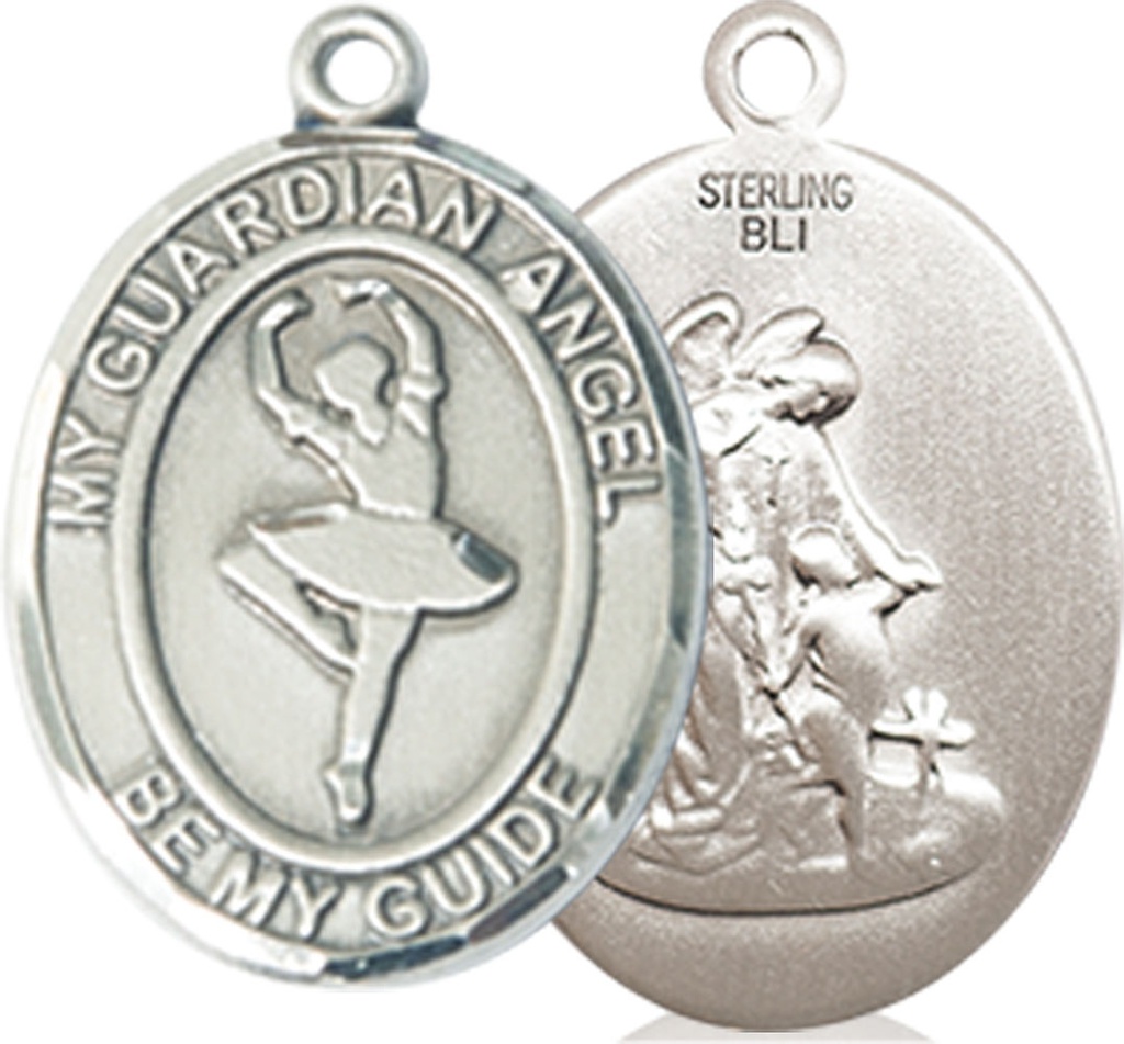 Sterling Silver Guardian Angel Dance Medal