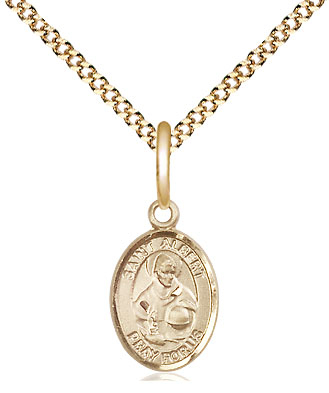 14kt Gold Filled Saint Albert the Great Pendant on a 18 inch Gold Plate Light Curb chain
