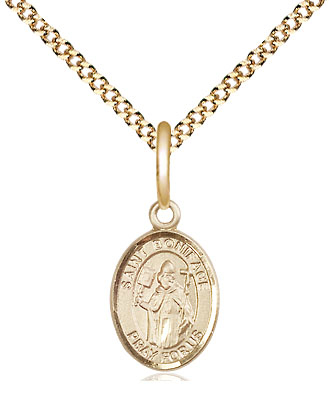 14kt Gold Filled Saint Boniface Pendant on a 18 inch Gold Plate Light Curb chain