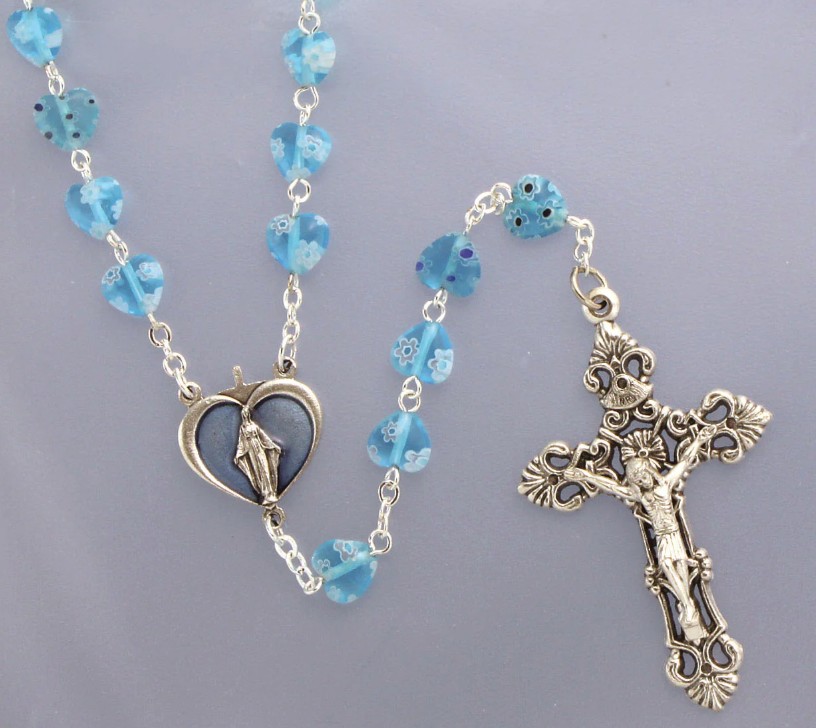 Murano Styled Glass Rosary