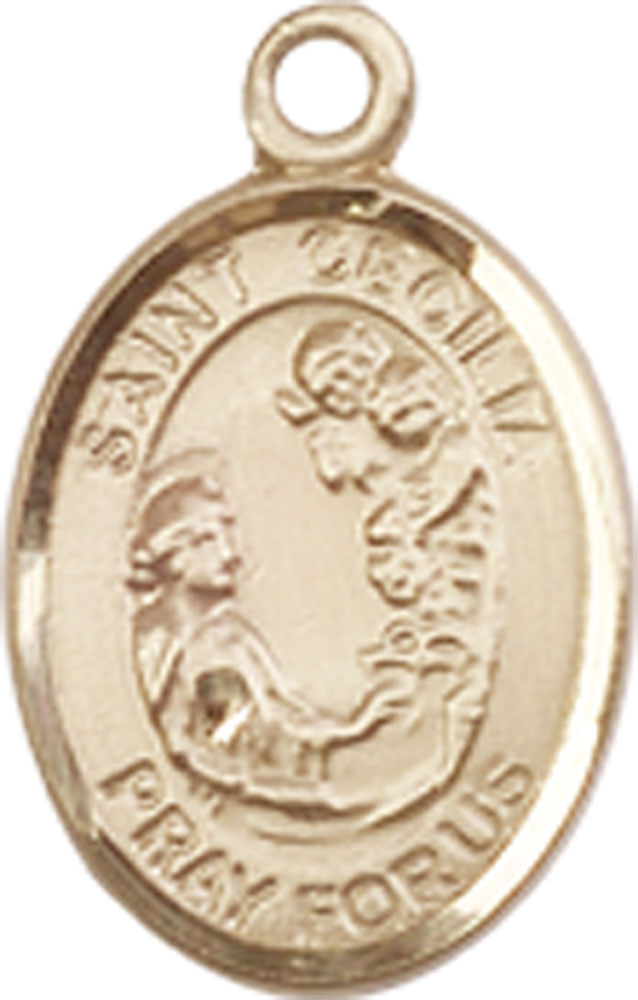 14kt Gold Filled Saint Cecilia Medal