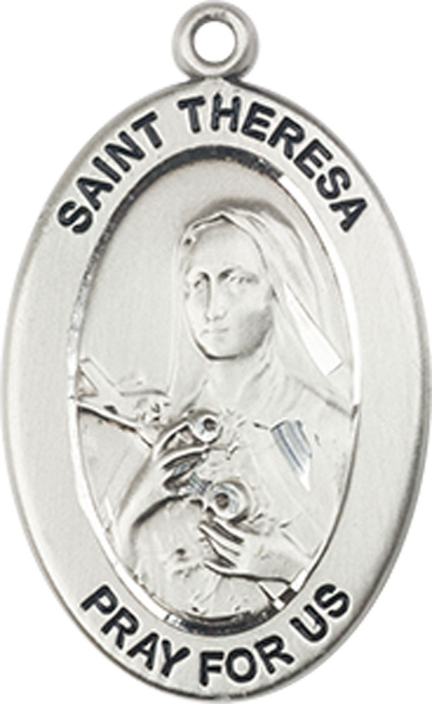 Sterling Silver Saint Theresa Medal