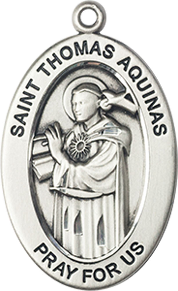 Sterling Silver Saint Thomas Aquinas Medal