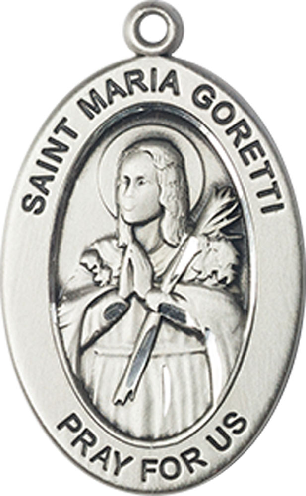 Sterling Silver Saint Maria Goretti Medal