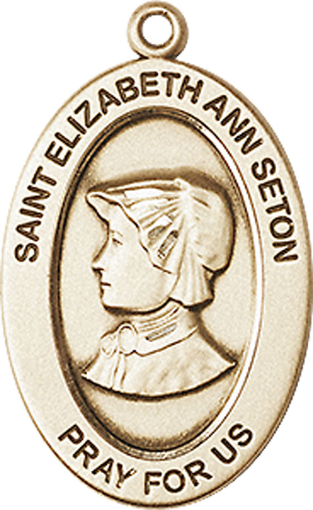 14kt Gold Filled Saint Elizabeth Ann Seton Medal