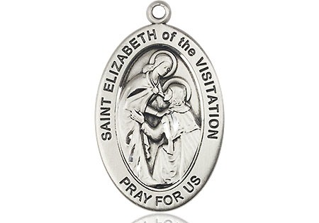 Sterling Silver Saint Elizabeth of the Visitation Medal
