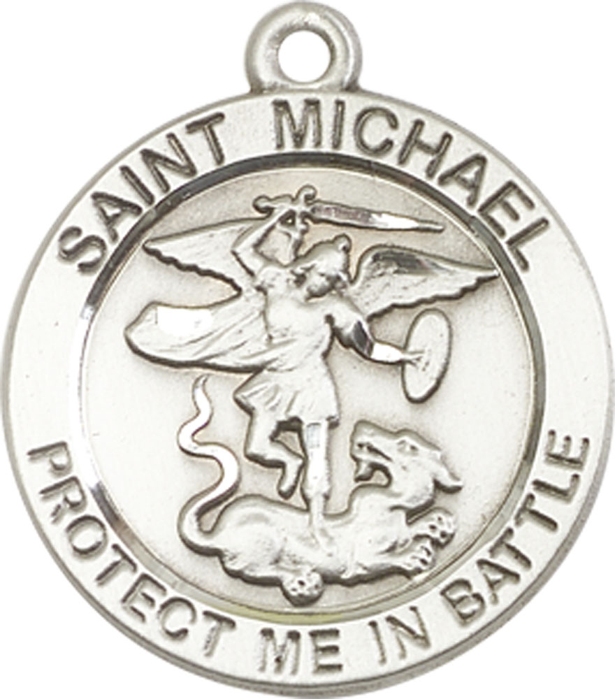 Sterling Silver Saint Michael Guardian Angel Medal
