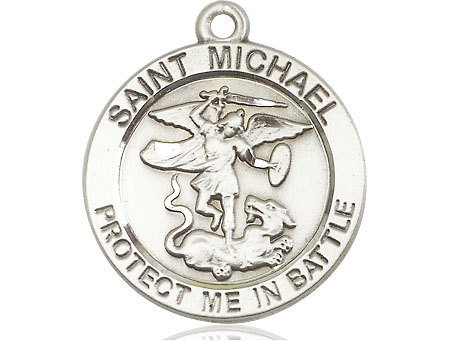 Sterling Silver Saint Michael Guardian Angel Medal