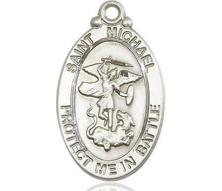 Sterling Silver Saint Michael Guardian Angel Medal