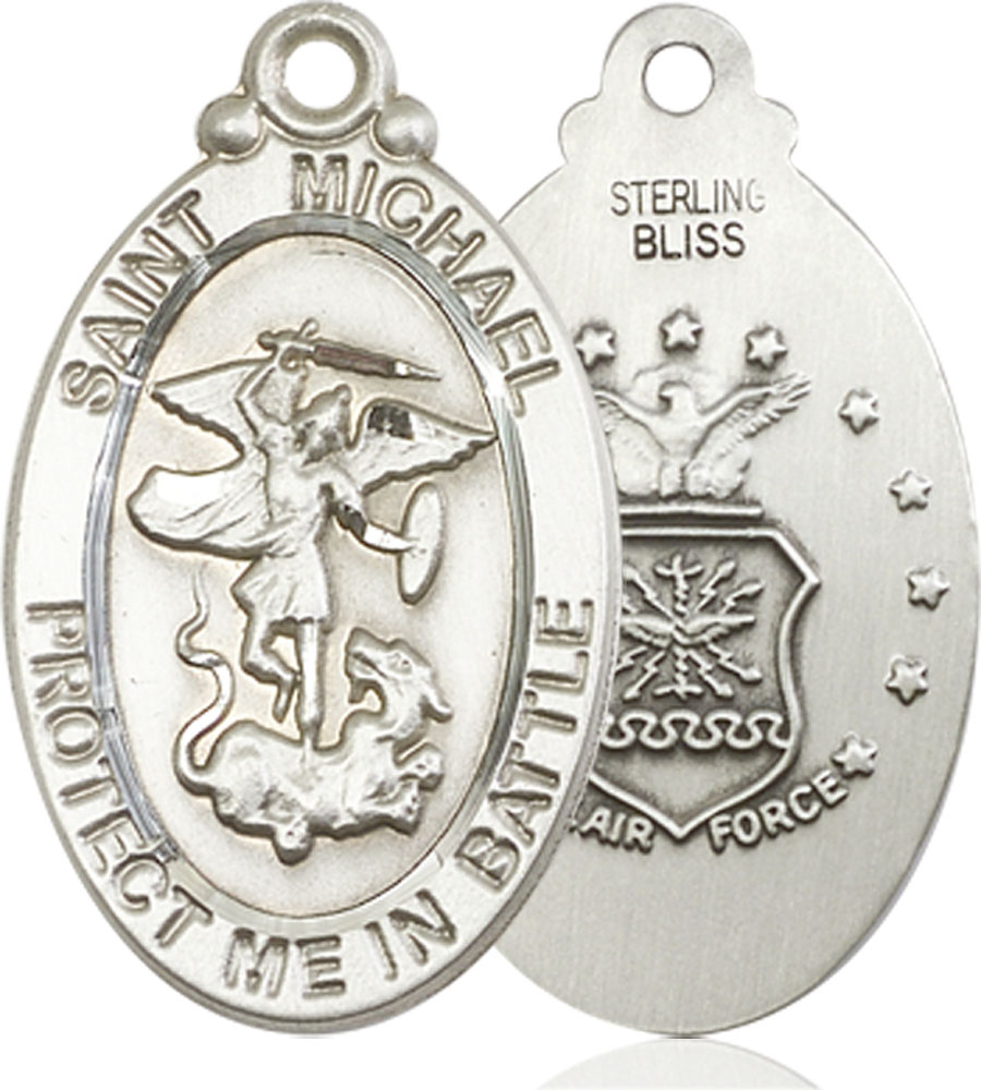 Sterling Silver Saint Michael Air Force Medal