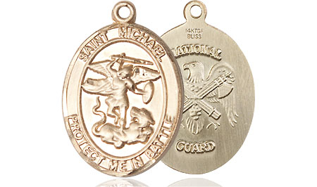 14kt Gold Filled Saint Michael National Guard Medal