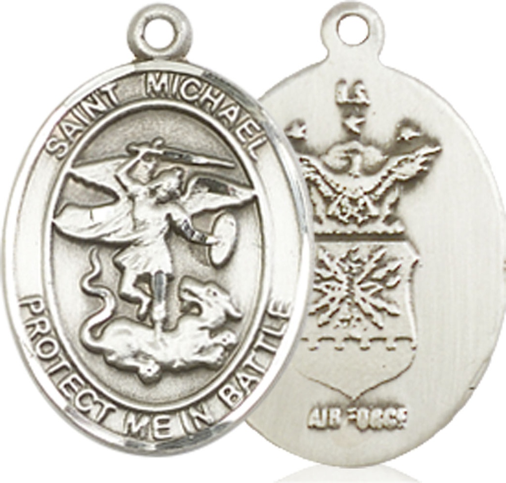 Sterling Silver Saint Michael Air Force Medal