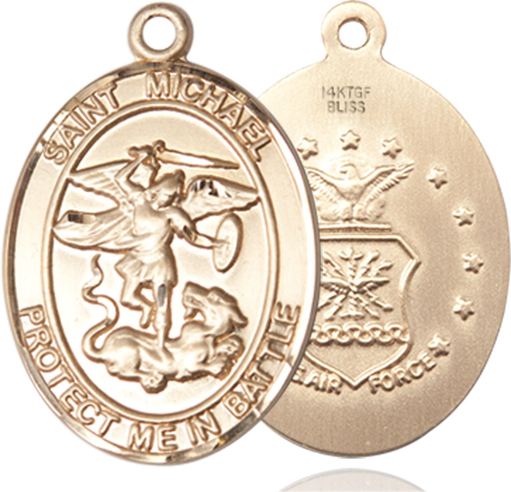 14kt Gold Filled Saint Michael Air Force Medal
