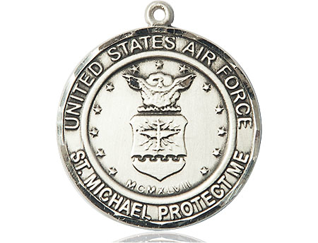 Sterling Silver Air Force St Michael Medal