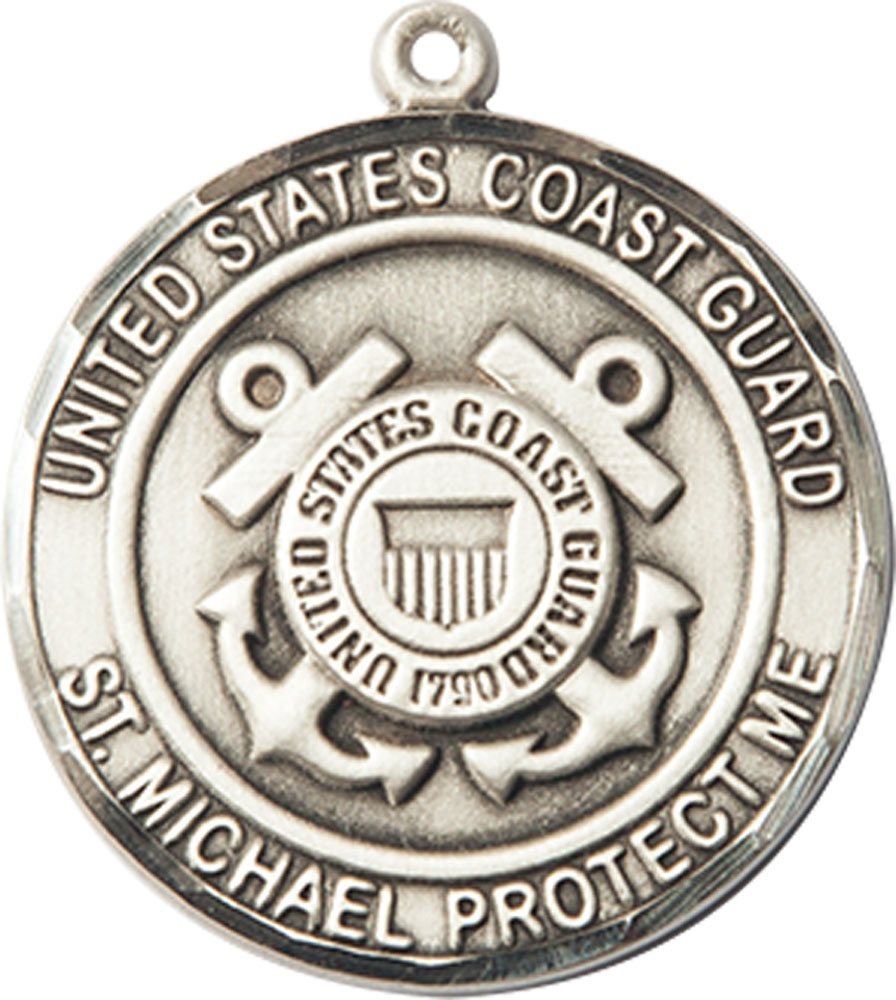 Sterling Silver Coast Guard St Michael Medal