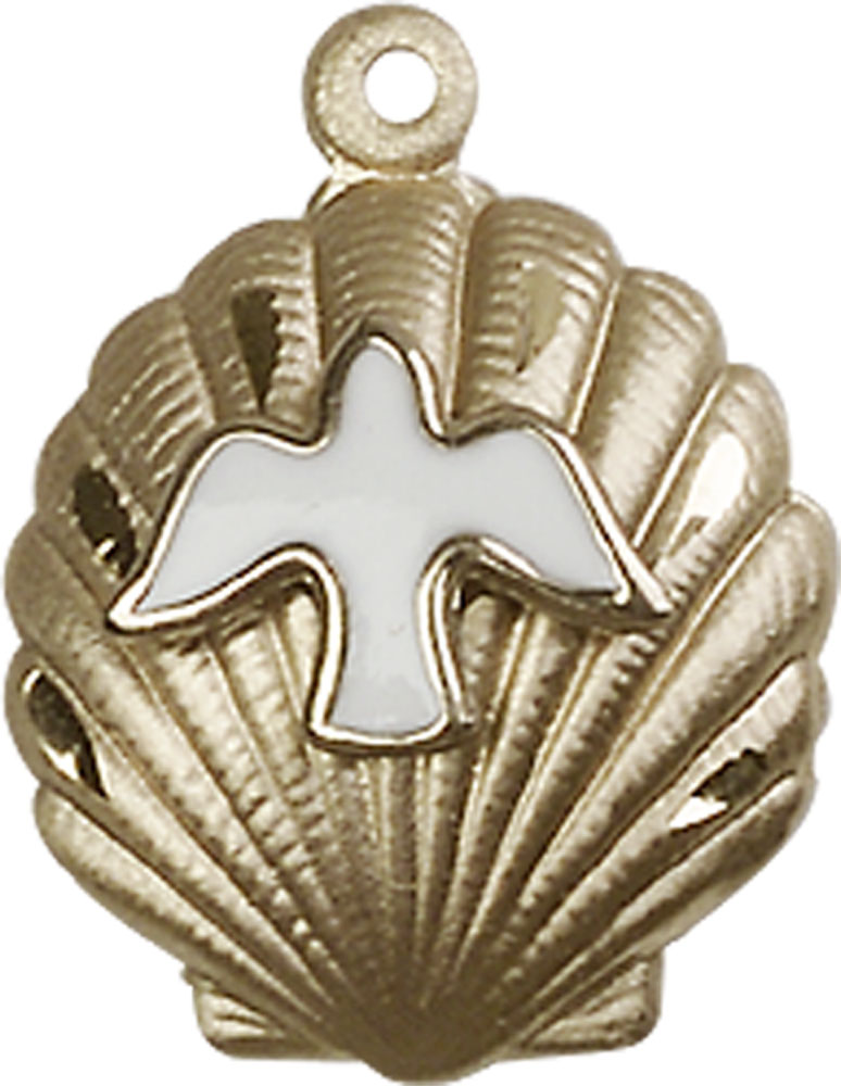 14kt Gold Filled Shell / Holy Spirit Medal