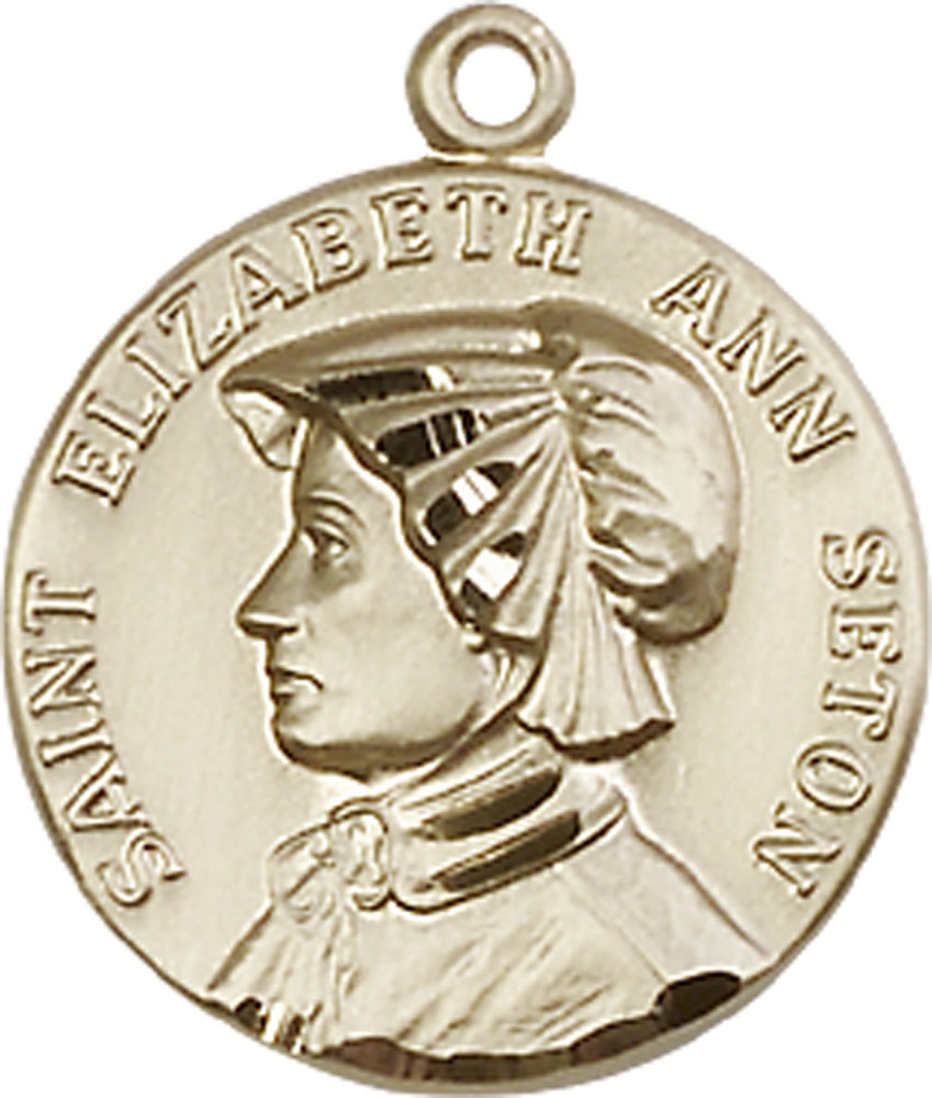 14kt Gold Filled Saint Elizabeth Ann Seton Medal