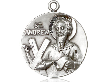 Sterling Silver Saint Andrew Medal