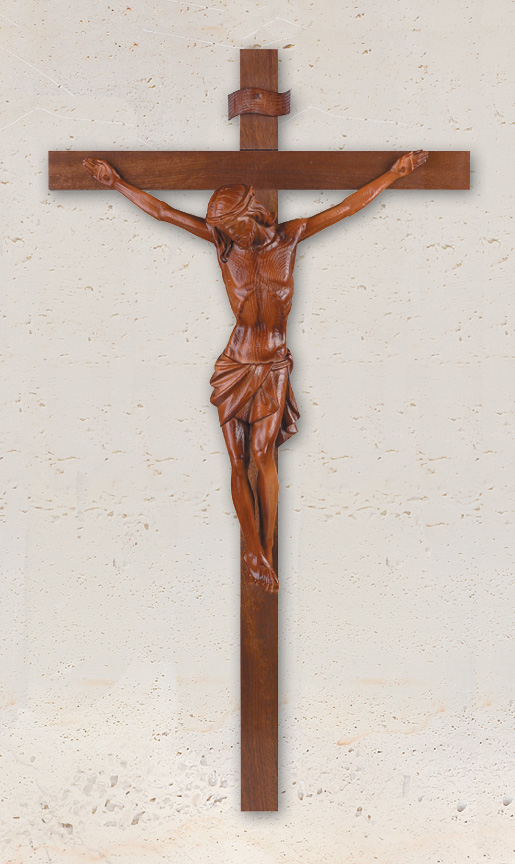 45in. Thick Wood Crucifix