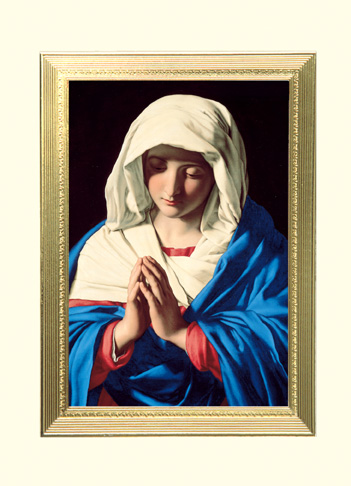 &quot;The Virgin In Prayer&quot; Healing Mass Cards