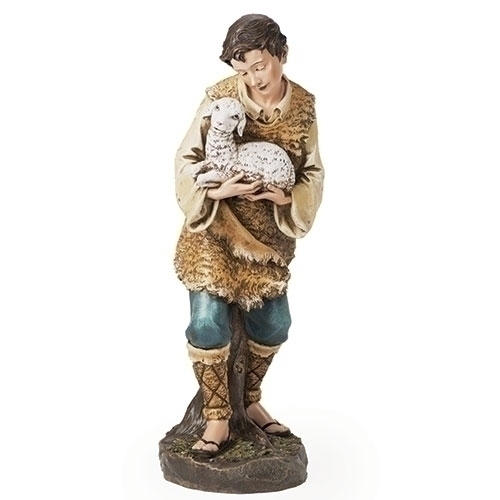 39" Scale Color Shepherd/Lamb - Christmas