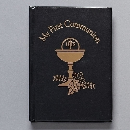 5"H Black W/Gold Chalice Book - Communion