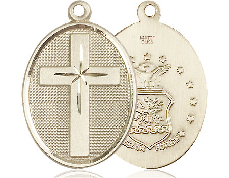 14kt Gold Filled Cross Air Force Medal