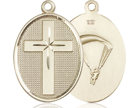 14kt Gold Filled Cross Paratrooper Medal