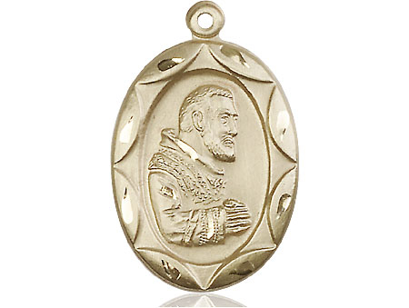 14kt Gold Filled Saint Pio of Pietrelcina Medal