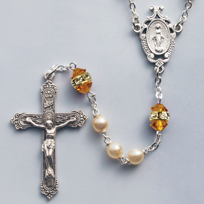 Topaz Birthstone Rosary