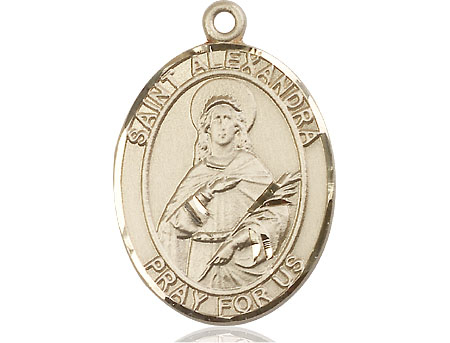 14kt Gold Saint Alexandra Medal