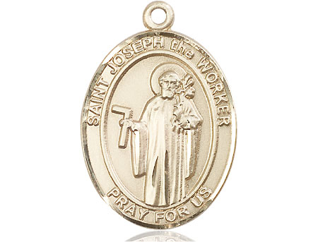 14kt Gold Saint Joseph the Worker Medal