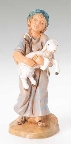 5" Silas Boy Holding Sheep Figure - Christmas