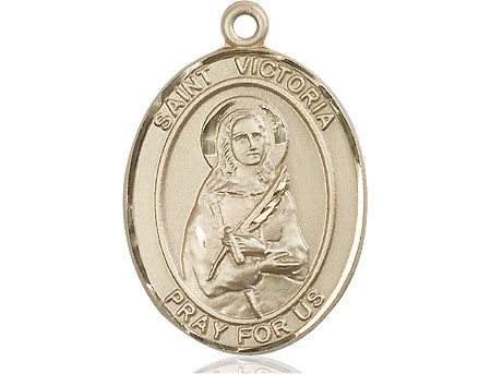 14kt Gold Saint Victoria Medal