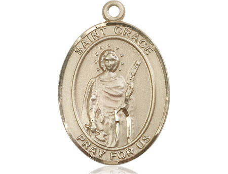 14kt Gold Saint Grace Medal