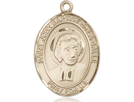 14kt Gold Saint John Baptist de la Salle Medal