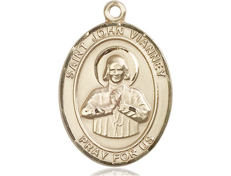 14kt Gold Saint John Vianney Medal