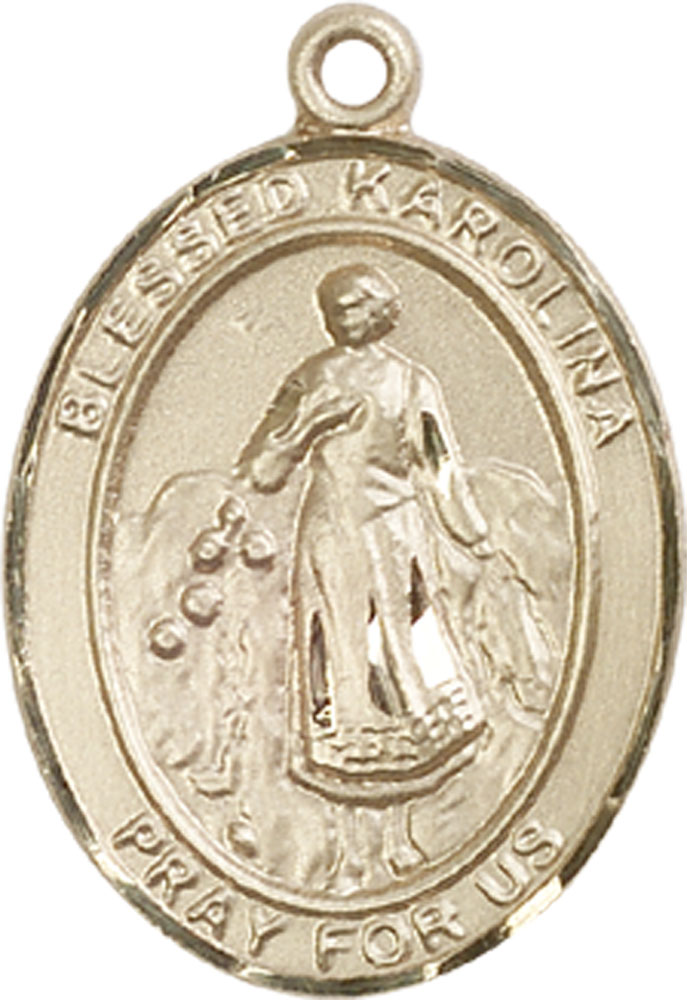 14kt Gold Blessed Karolina Kozkowna Medal