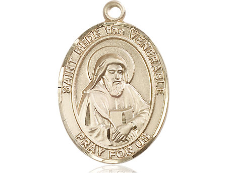 14kt Gold Saint Bede the Venerable Medal