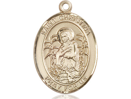 14kt Gold Saint Christina the Astonishing Medal