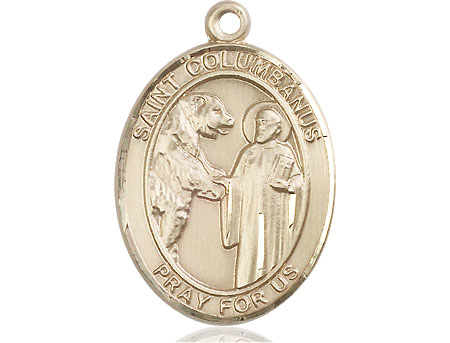 14kt Gold Saint Columbanus Medal