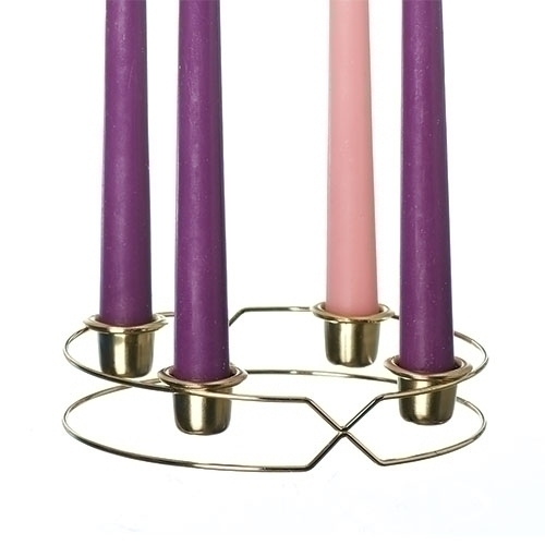 6.5&quot;D Metal Advent Wreath W/4 - Christmas