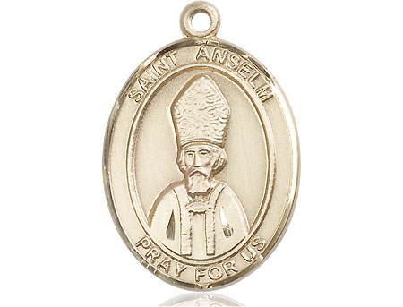 14kt Gold Saint Anselm of Canterbury Medal