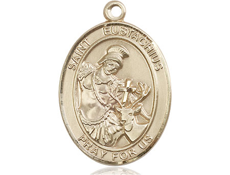 14kt Gold Saint Eustachius Medal