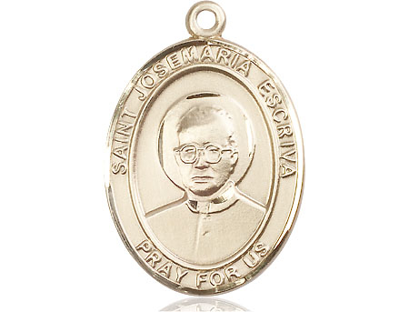 14kt Gold Saint Josemaria Escriva Medal