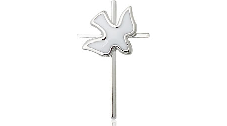 Sterling Silver Cross Holy Spirit Medal