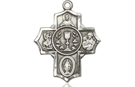 Sterling Silver Communion 5-Way Medal