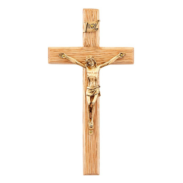 6 1/4in. Oak Crucifix
