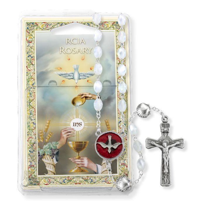 5Mm X 7Mm White Pearl Rcia Rosary